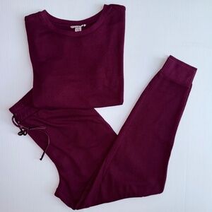 Victoria's Secret Burgundy 2pc Sleep Set PJ's (S)